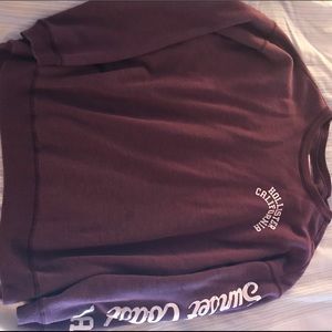 Girls Maroon Hollister Crewneck